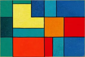 Curiosità sui colori, dipinto Mondrian colorato