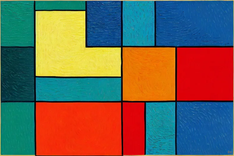 Curiosità sui colori, dipinto Mondrian colorato